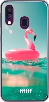 Samsung Galaxy A50 Hoesje Transparant TPU Case - Flamingo Floaty #ffffff