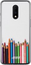 OnePlus 7 Hoesje Transparant TPU Case - Pencils #ffffff