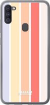 Samsung Galaxy A11 Hoesje Transparant TPU Case - Vertical Pastel Party #ffffff