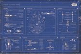 STAR WARS - Poster 61X91 - Blueprint Rebel Alliance Fleet