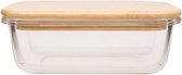 Voorraaddoos - 17x13xh5,5cm - 64cl - Bamboo Deksel - (set van 6)