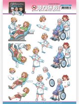 Nurse - Professions Bubbly Girls - 3D Push Out Sheet - Yvonne Creations