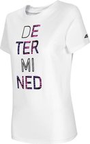 4F Women's T-shirt H4L21-TSD018-10S, Vrouwen, Wit, T-shirt, maat: M EU