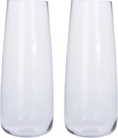 2x Glazen vaas/vazen 9 liter van 14 x 45 cm - Bloemenvazen - Glazen vazen voor bloemen en boeketten