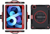 P.C.K. Hoesje/Backcover/Sockproof/Stootproof/Bouw Robuuste Armor Case zwart met rood geschikt voor Apple iPad 11 PRO (2018\2020)