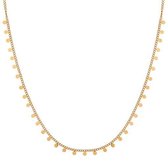 Essentialistics - Ketting muntjes - Goud - Stainless steel (verkleurt niet) - Verlengkettinkje