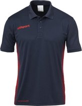 Uhlsport Score Polo Shirt Marine-Fluo Rood Maat L