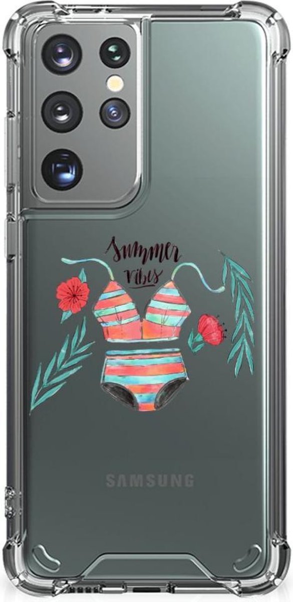 Samsung Galaxy S21 Ultra Stevig Bumper Hoesje Boho Summer