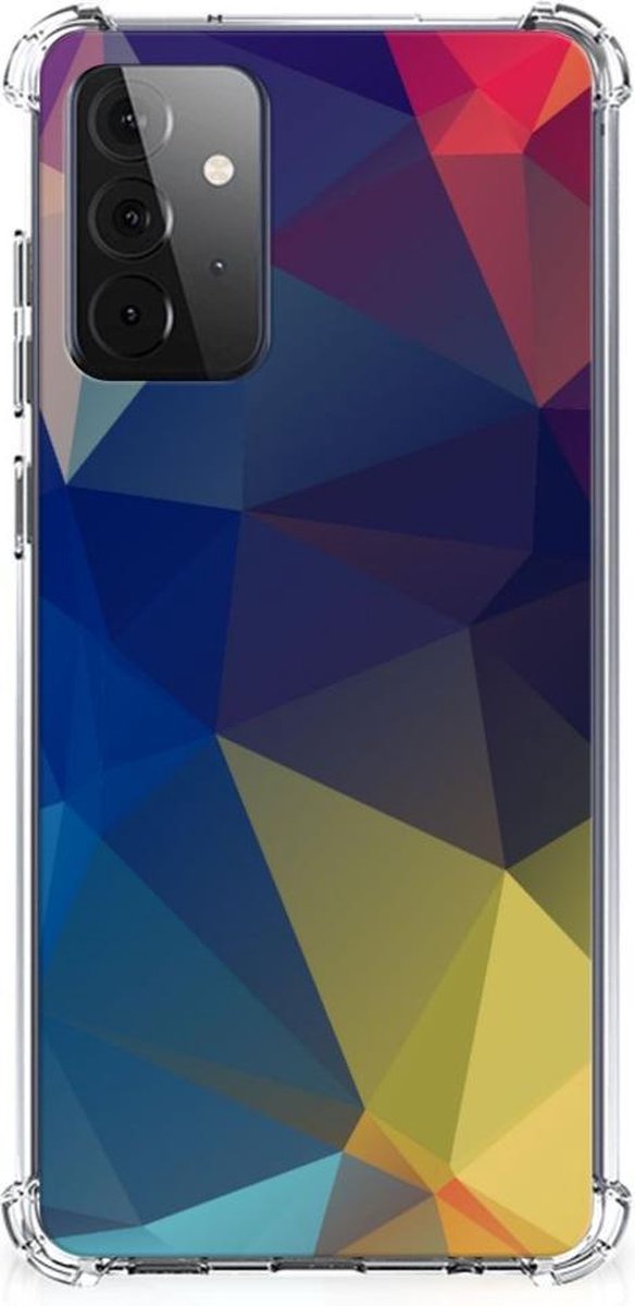Samsung Galaxy A72 4G/5G Shockproof Case Polygon Dark