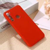 Voor Galaxy A21 effen kleur vloeibare siliconen anti-vallen volledige dekking mobiele telefoon beschermhoes (rood)