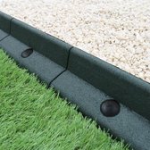 Flexibele Borderrand tuin - Groen - Set: 4 x 1.2 meter (120 x 8.1 x 8.1 cm) - UV- en Weerbestendig - Rubber - Kindvriendelijk - Grasmaaiervriendelijk - Perkrand