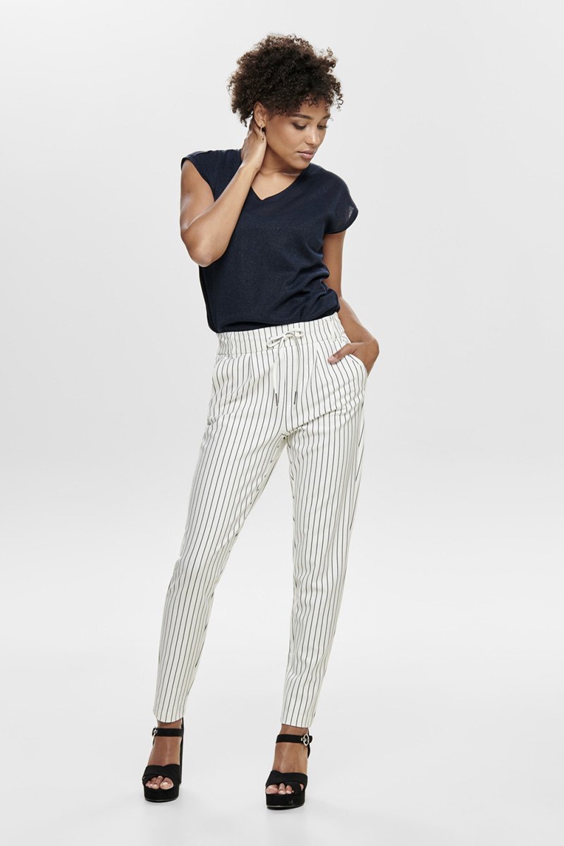 10Days Cropped Jogger Block Stripe - Dames - Yoga Specials 10Days Cropped Jogger Block Stripe - Dames - Yoga Specials