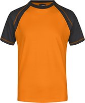 Heren t-shirt oranje/zwart 2XL