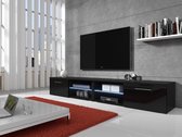 TV-meubel Bash II LED - Zwart - 240 cm