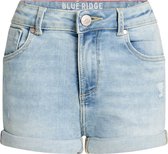 WE Fashion Meisjes skinny fit denimshort met destroyed details