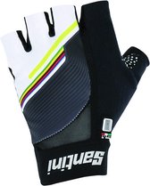 Santini UCI Summer Gloves ZWART - Maat XS/S