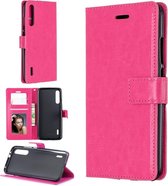 Voor Xiaomi Mi 9 Crazy Horse Texture Horizontale Flip Leather Case met houder & kaartsleuven & Wallet & Photo Frame (Rose Red)