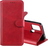 Voor Samsung Galaxy M31 ENKAY Hat-Prince horizontale flip lederen tas met houder & kaartsleuven en portemonnee (rood)