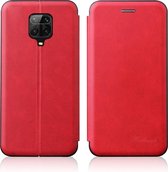 Voor Xiaomi Redmi Note 9 Pro / Note 9S / Note 9 Pro Max GeÃ¯ntegreerde elektriciteit Druk op Retro Texture Magnetische TPU + PU lederen tas met kaartsleuf en houder (rood)