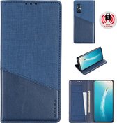 Voor Vivo V19 / V17 MUXMA MX109 Horizontale lederen flip case met houder & kaartsleuf & portemonnee (blauw)