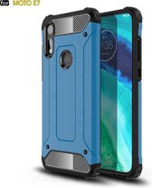 Voor MOTO E7 Magic Armor TPU + PC combinatie Case (blauw)