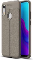 Litchi Texture TPU schokbestendig hoesje voor Huawei Honor 8A (grijs)