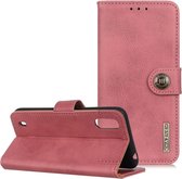 Voor ZTE A5 (2020) KHAZNEH koeienhuid textuur PU + TPU horizontale flip lederen tas met houder & kaartsleuven & portemonnee (roze)