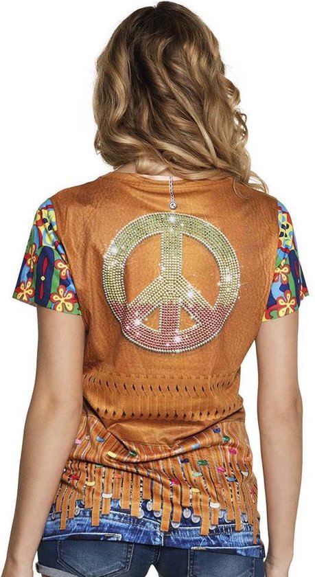 Hippie t shirt met gilet - Verkleedkleding bol.com