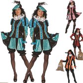 Piet Kostuum | Aqua Gestreepte Piet Dames | Vrouw | Maat 44 | Sinterklaas | Verkleedkleding