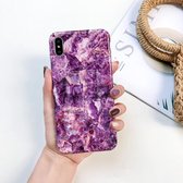 Volledige dekking Glossy Marble Texture Schokbestendige TPU Case voor iPhone XR