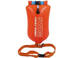 Oranje Zwemboei 16L open water zwemmen mét waterdicht opbergvak Zwemboei - Unisex | Swim Chicky & Swim Hunky