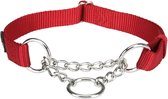 Trixie halsband hond premium choker rood - 30-40x1,5 cm - 1 stuks