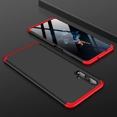 GKK Three Stage Splicing Full Coverage PC Case voor Huawei Honor 20 (zwart rood)