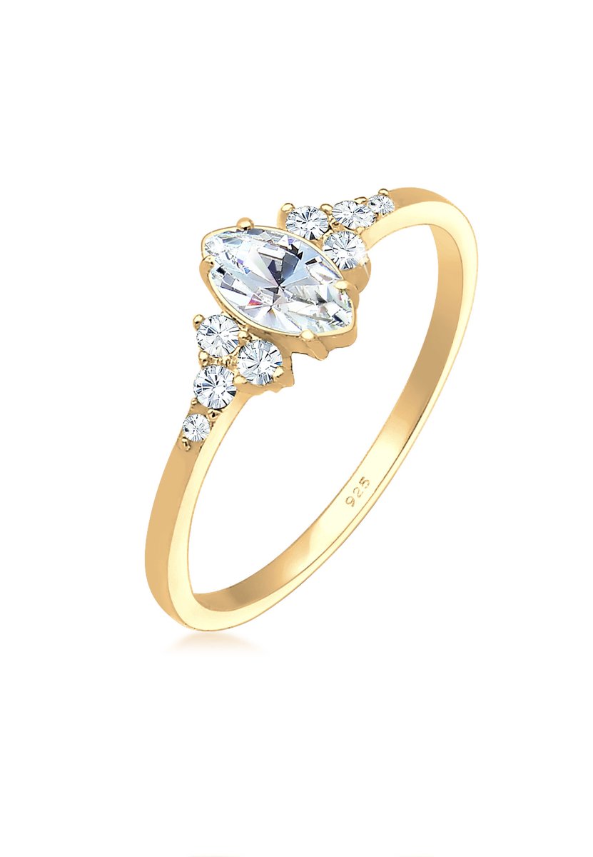 Elli - Ring - Dames Valentijn Marquise met Kristallen in 925 Sterling Zilver - Dames