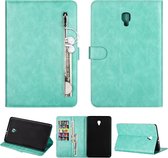 Voor Samsung Galaxy Tab A8.0 (2017) T380 Mode Kalfsstructuur Rits Horizontale Flip Leren Case met Standaard & Kaartsleuven & Portemonnee & Wek- / Slaapfunctie (Groen)