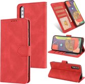 Voor Samsung Galaxy A50s Fantasie Klassiek Huidgevoel Kalfsleer Textuur Magnetische gesp Horizontale Flip PU lederen tas met houder & kaartsleuf & portemonnee (rood)