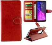 Voor Motorola Moto One Zoom / One Pro Crazy Horse Texture Horizontale Flip Leren Case met Houder & Kaartsleuven & Portemonnee & Fotolijst (Bruin)