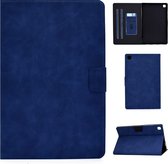 Voor Samsung Galaxy Tab A7 (2020) T500 Koeienhuid Textuur Horizontale Flip Leren Case met Houder & Kaartsleuven & Slaap / Wakker worden (Blauw)