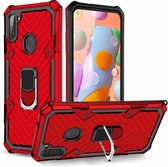 Voor Samsung Galaxy A11 (EU-versie) Cool Armor PC + TPU schokbestendig hoesje met 360 graden rotatie ringhouder (rood)