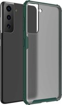 Voor Samsung Galaxy S21 5G Vierhoekige schokbestendige TPU + pc-beschermhoes (groen)