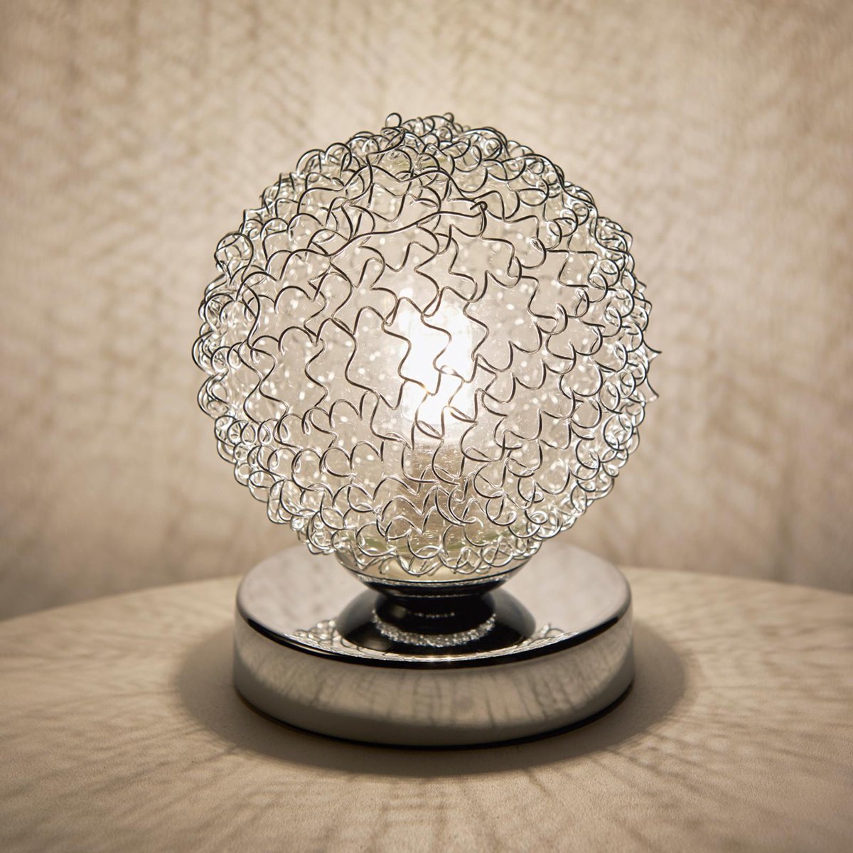 Lindby - Tafellamp - 1licht - metaal, glas - H: 12.5 cm - G9 - zilver, chroom