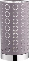 LED Tafellamp - Tafelverlichting - Iona Twiton - E14 Fitting - Rond - Mat Chroom - Aluminium