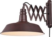LED Wandlamp - Wandverlichting - Iona Detrino - E27 Fitting - Rond - Roestkleur - Aluminium