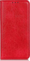 OnePlus Nord Hoesje - Mobigear - Cowboy Serie - Kunstlederen Bookcase - Rood - Hoesje Geschikt Voor OnePlus Nord