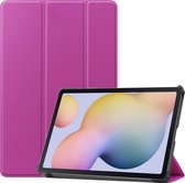 Samsung Galaxy Tab S7 Hoes - Mobigear - Tri-Fold Serie - Kunstlederen Bookcase - Paars - Hoes Geschikt Voor Samsung Galaxy Tab S7