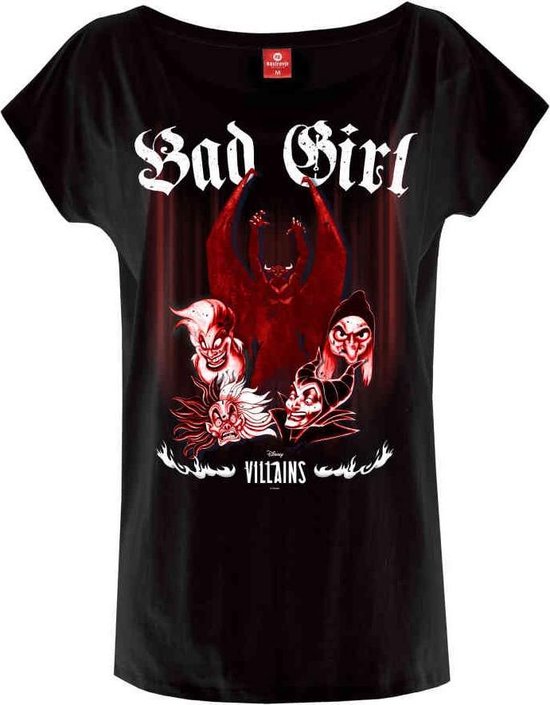 Disney Villains Dames Tshirt Bad Girl Zwart