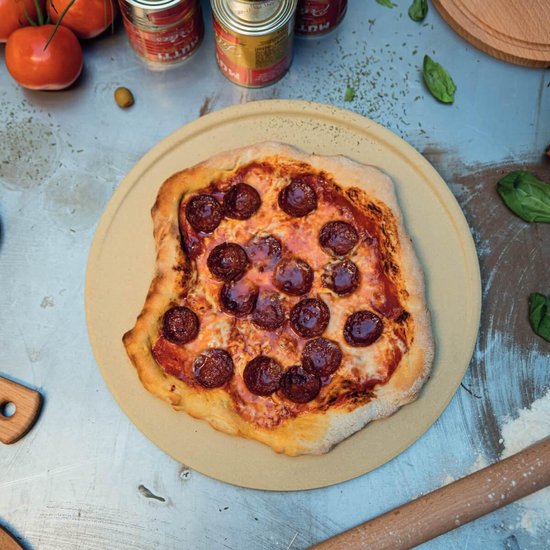 Boska Pizzasteen Deluxe L - voor Oven & BBQ - Knapperige pizza's - Ø 35 cm - BBQ Accessoires