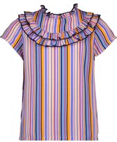 NONO Meisjes blouses NONO Tyuna ss blouse with fancy frill de Light Porcelaine 116