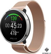 Milanees Smartwatch bandje - Geschikt voor  Polar Ignite Milanese band - rosé goud - Strap-it Horlogeband / Polsband / Armband