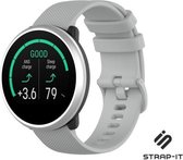 Siliconen Smartwatch bandje - Geschikt voor  Polar Unite siliconen bandje - grijs - Strap-it Horlogeband / Polsband / Armband